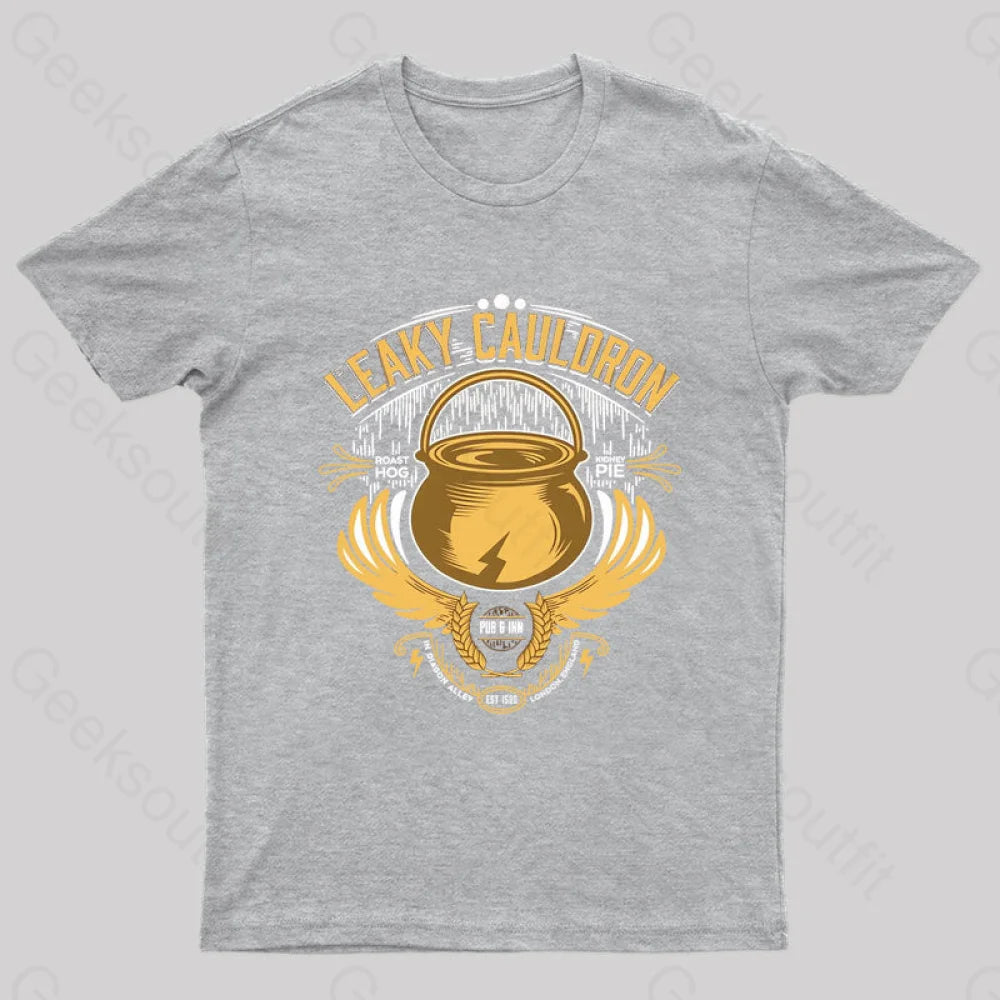 Leaky Cauldron Geek T-Shirt Grey / S