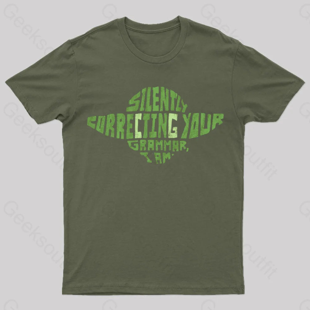 Learn You Must T-Shirt Army Green / S Yc