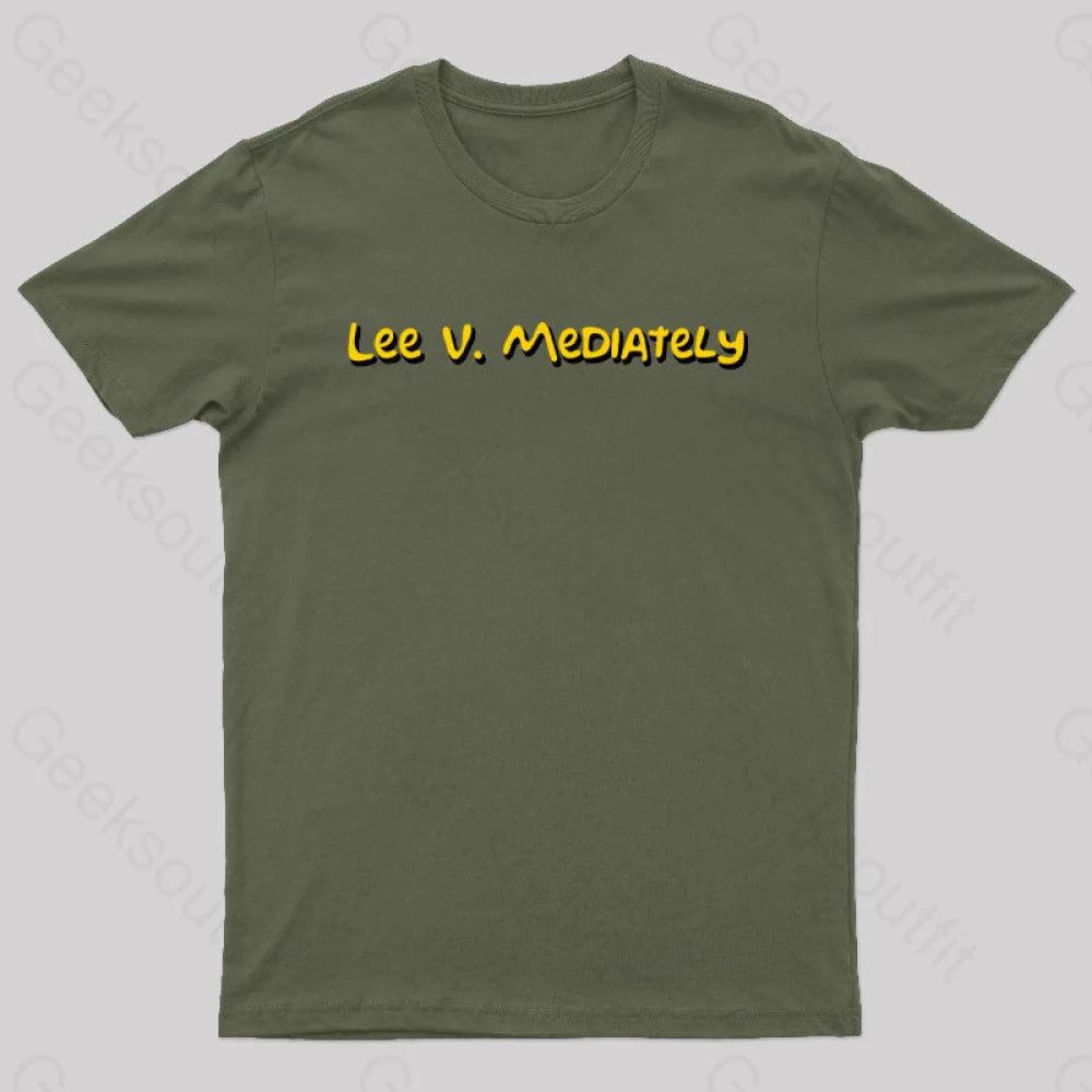 Lee V Mediately Geek T-Shirt Army Green / S