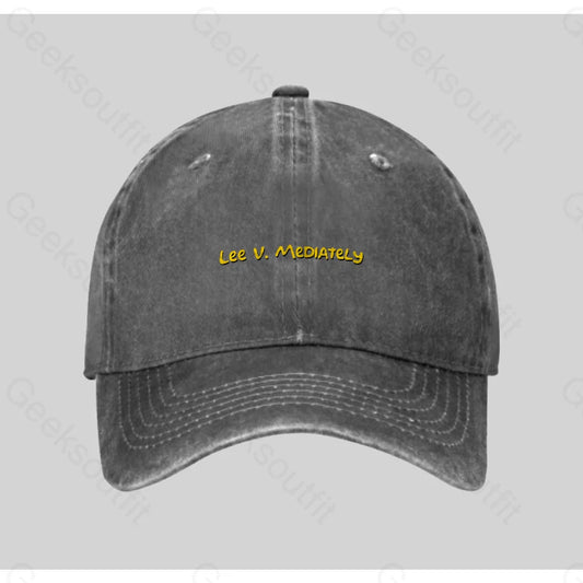 Lee V Mediately Washed Vintage Baseball Cap Grey