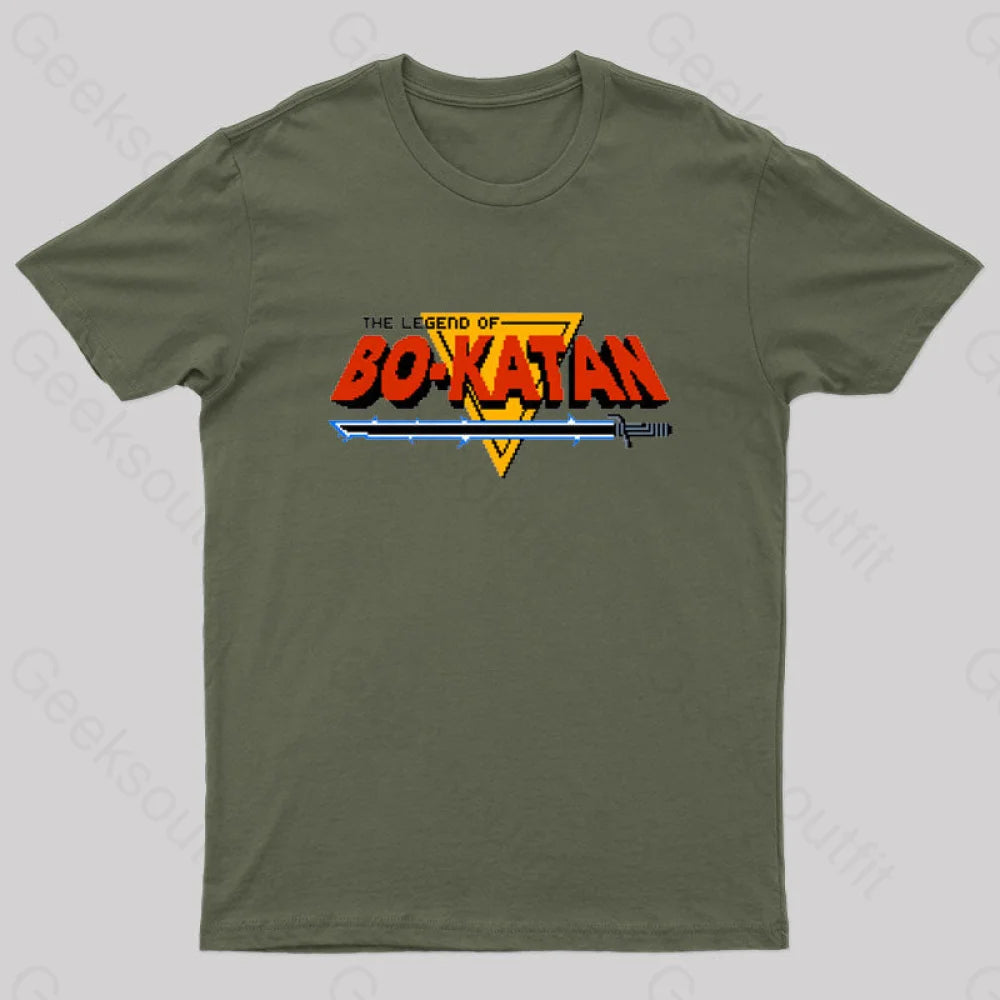 Legend Of Bo Nerd T-Shirt Army Green / S