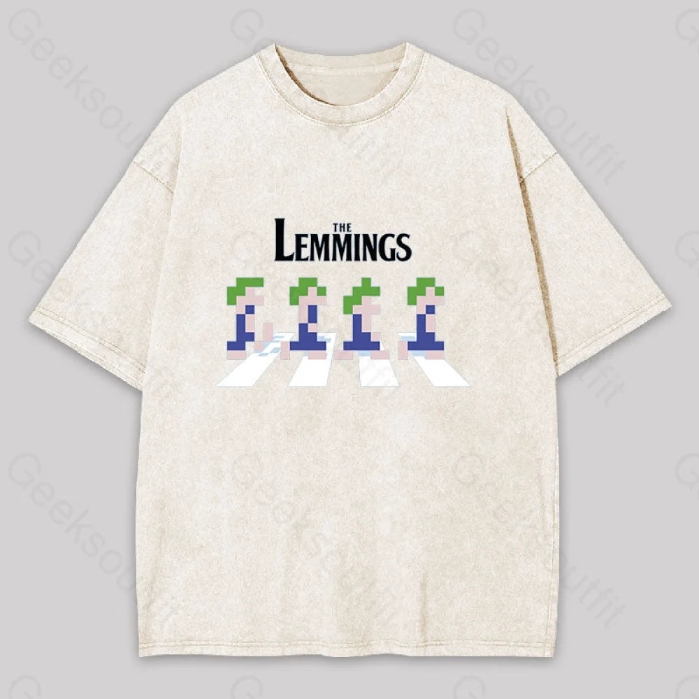 Lemmings Road Washed T-Shirt Apricot / S