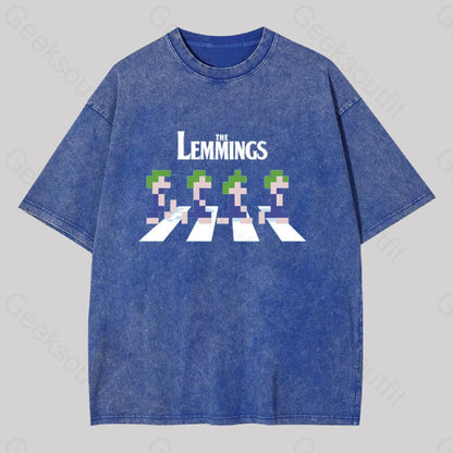 Lemmings Road Washed T-Shirt Blue / S