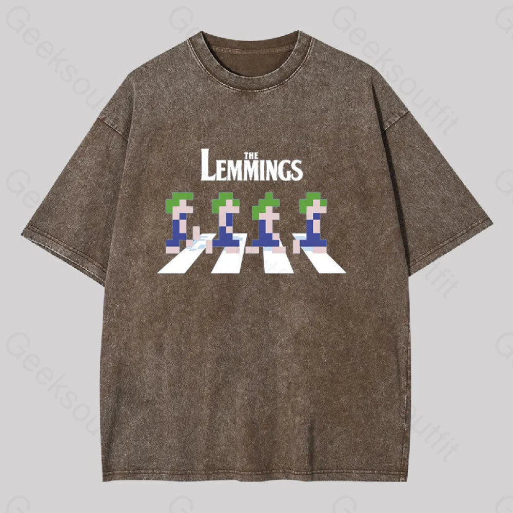 Lemmings Road Washed T-Shirt Coffee / S