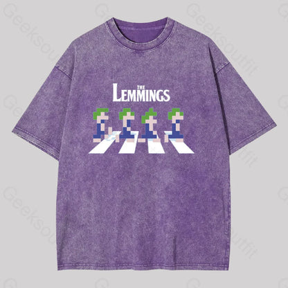 Lemmings Road Washed T-Shirt Purple / S