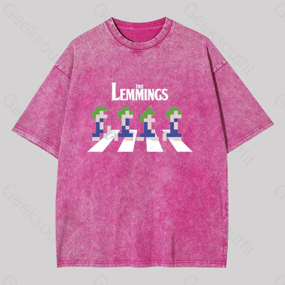 Lemmings Road Washed T-Shirt Rose Red / S