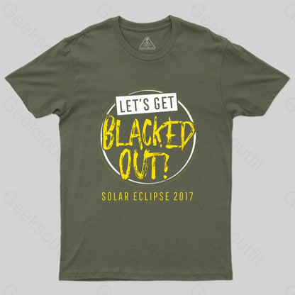 Let’s Get Blacked Out Solar T-Shirt Army Green / S