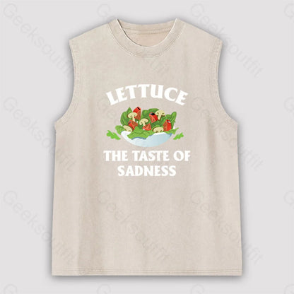 Lettuce The Taste Of Sadness Unisex Washed Tank Apricot / S