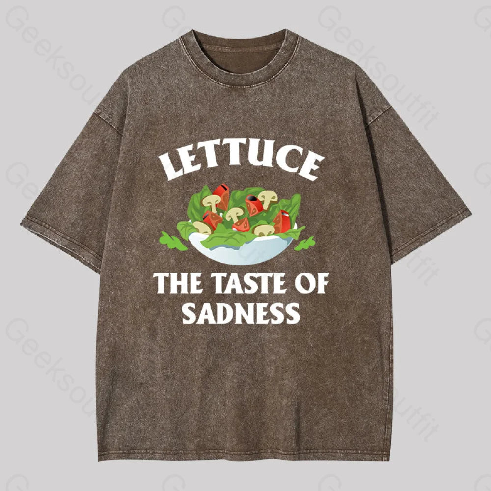 Lettuce The Taste Of Sadness Washed T-Shirt Coffee / S