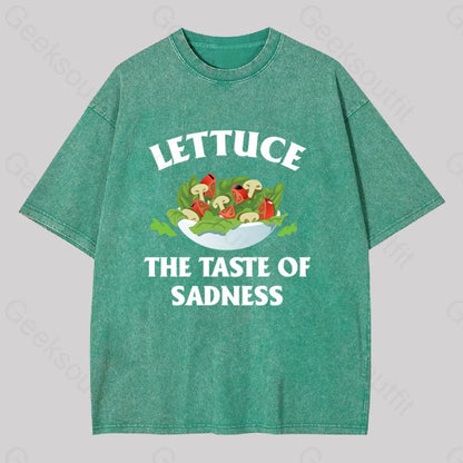 Lettuce The Taste Of Sadness Washed T-Shirt Grass Green / S