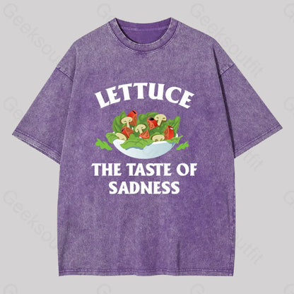 Lettuce The Taste Of Sadness Washed T-Shirt Purple / S