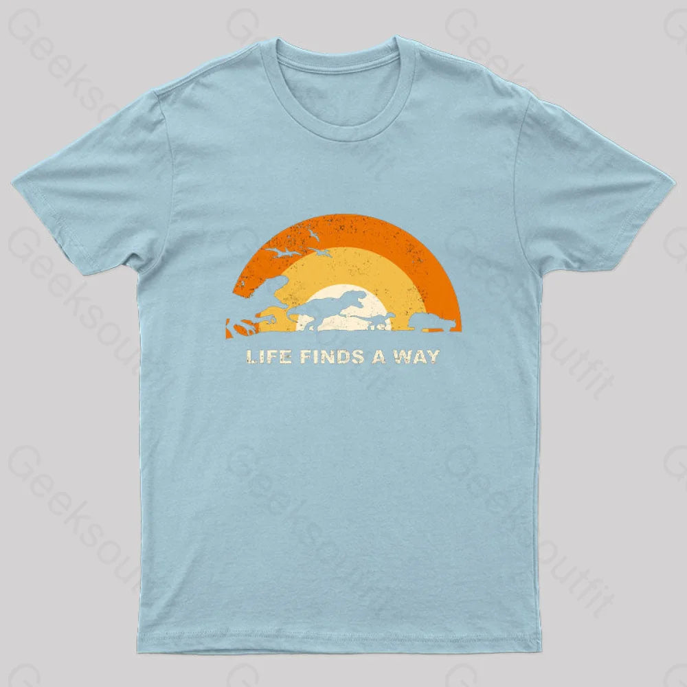 Life Finds A Way Nerd T-Shirt Light Blue / S