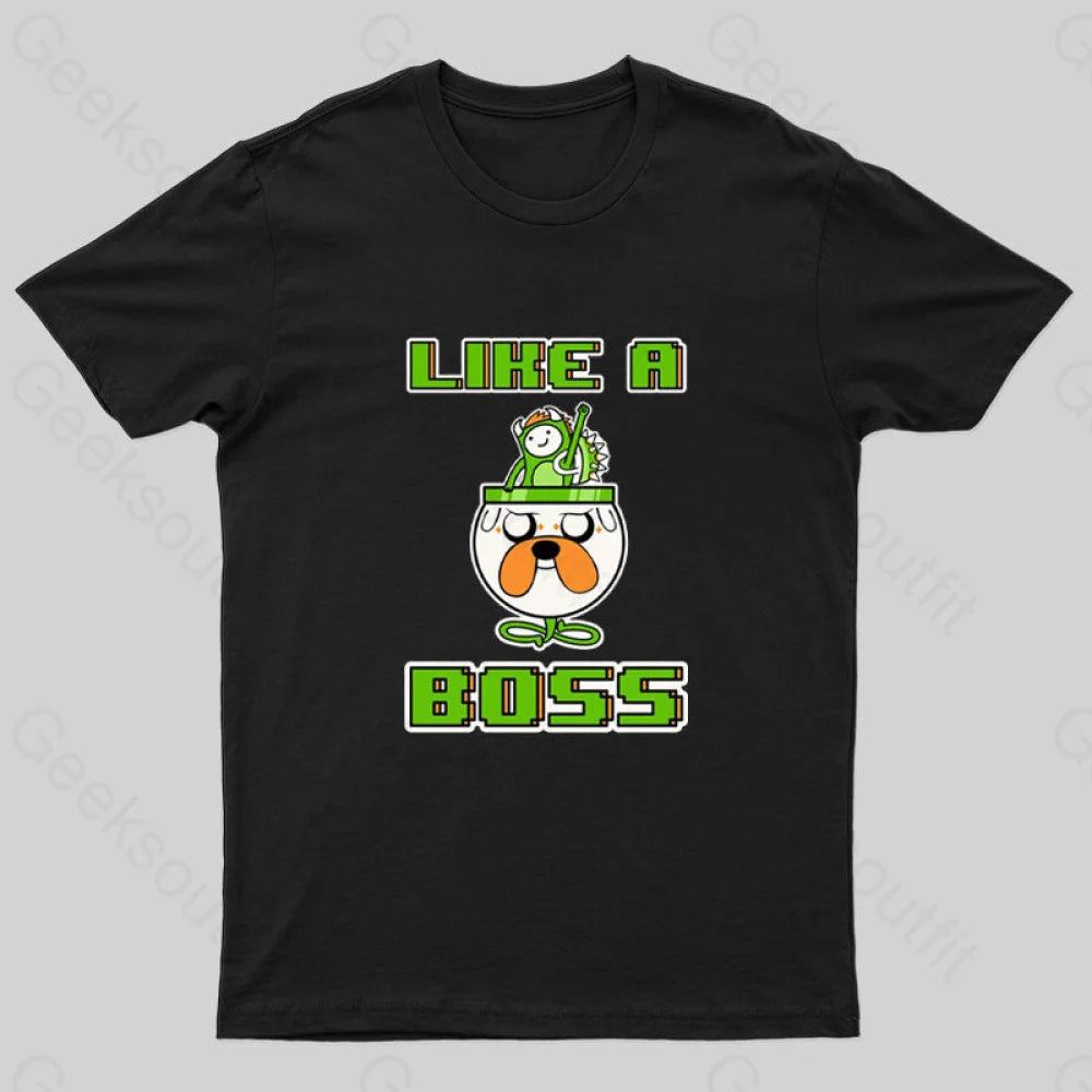 Like A Boss Geek T-Shirt Black / S