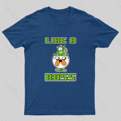 Like A Boss Geek T-Shirt Navy / S