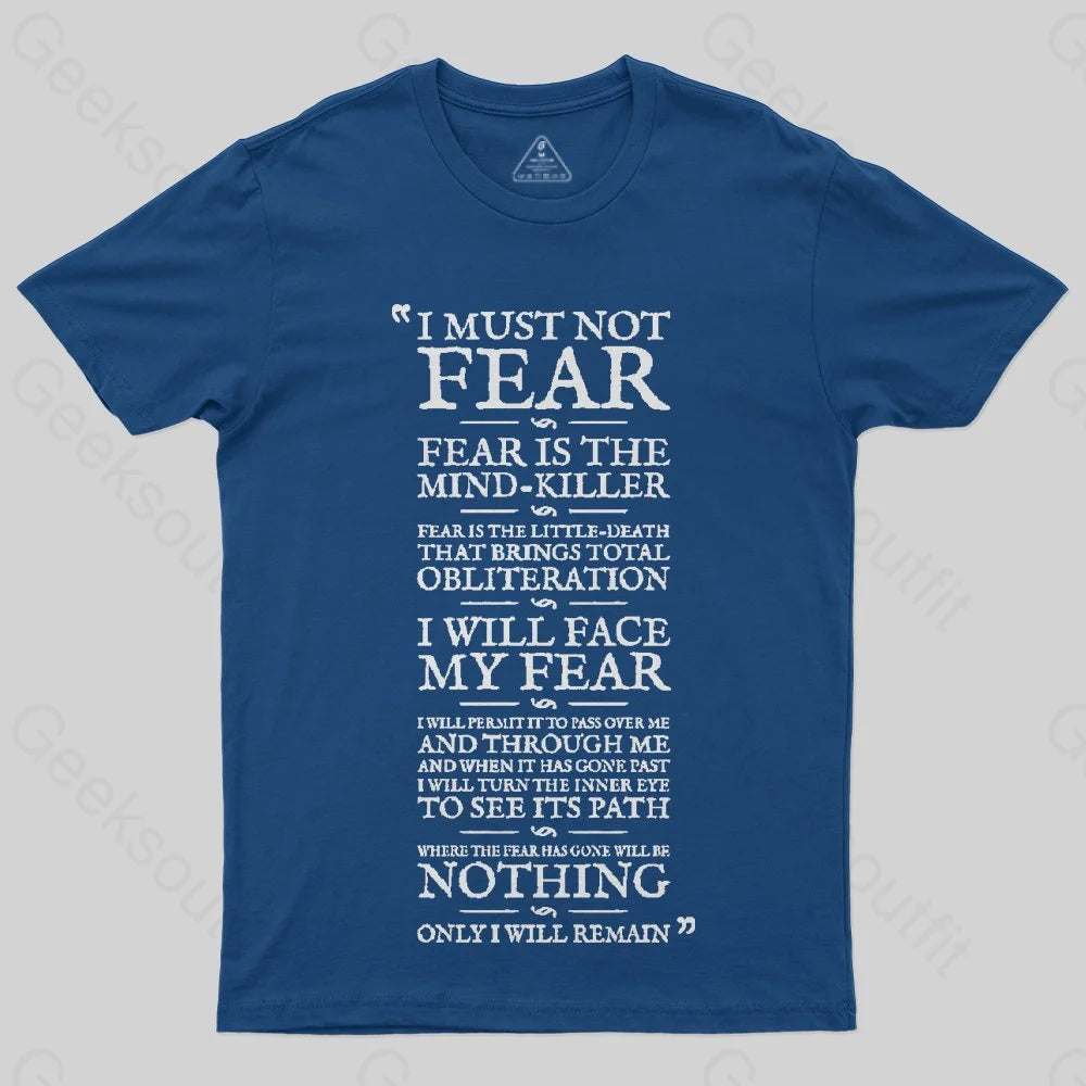 Litany Against Fear T-Shirt - Geeksoutfit