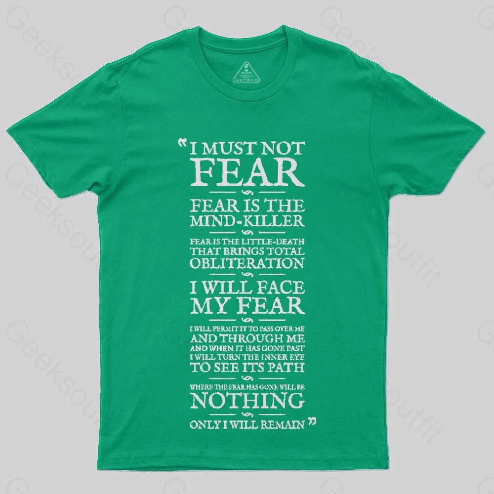 Litany Against Fear T-Shirt - Geeksoutfit