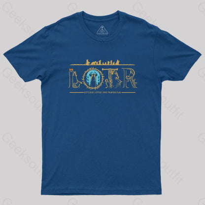 Little By One Travels Far New Geek T-Shirt Navy / S