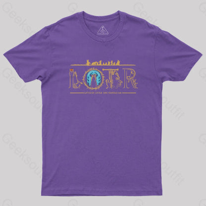 Little By One Travels Far New Geek T-Shirt Purple / S