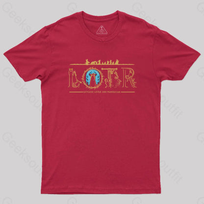 Little By One Travels Far New Geek T-Shirt Red / S