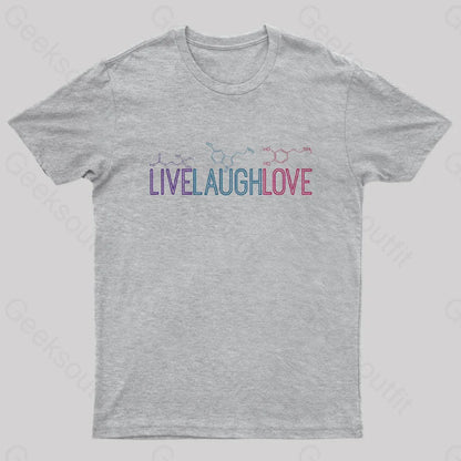 Live Laugh Love Nerd T-Shirt Grey / S