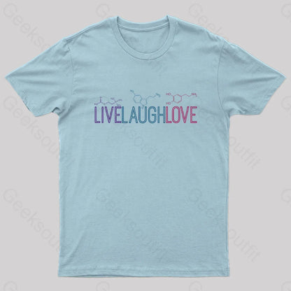 Live Laugh Love Nerd T-Shirt Light Blue / S