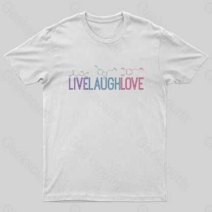 Live Laugh Love Nerd T-Shirt White / S