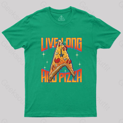 Live Long And Pizza T-Shirt Green / S