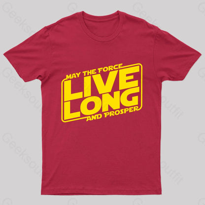 Live Long And Prosper Nerd T-Shirt Red / S