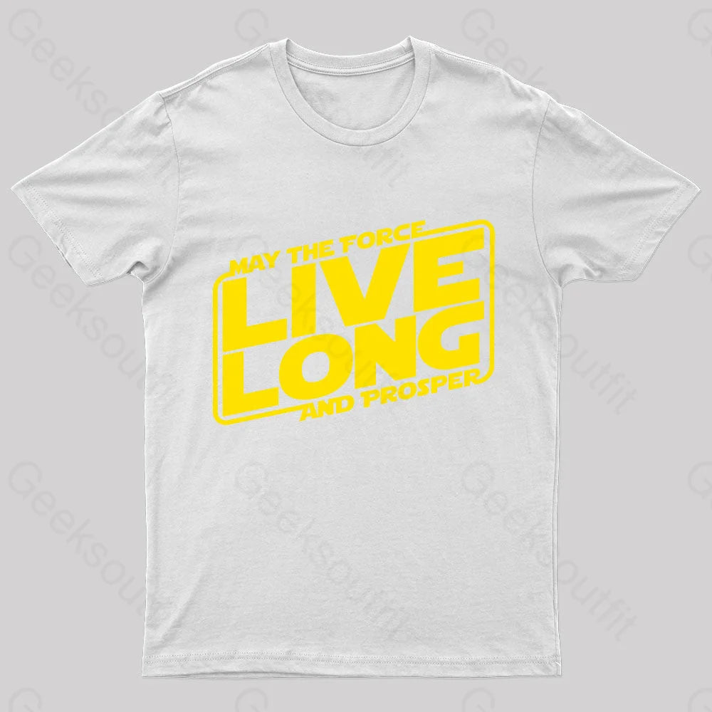 Live Long And Prosper Nerd T-Shirt White / S