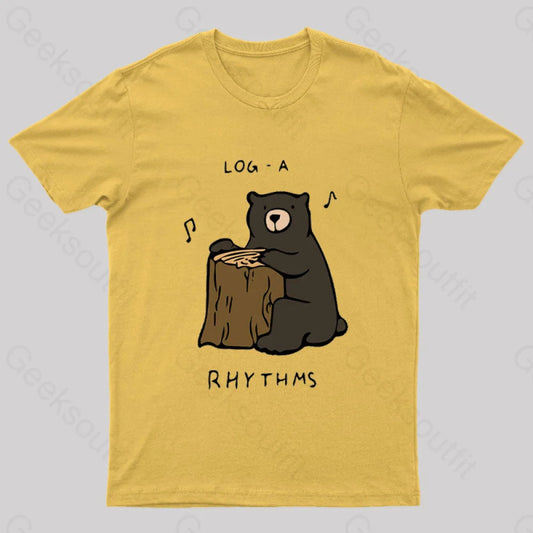 Log A Rhythms Nerd T-Shirt Yellow / S