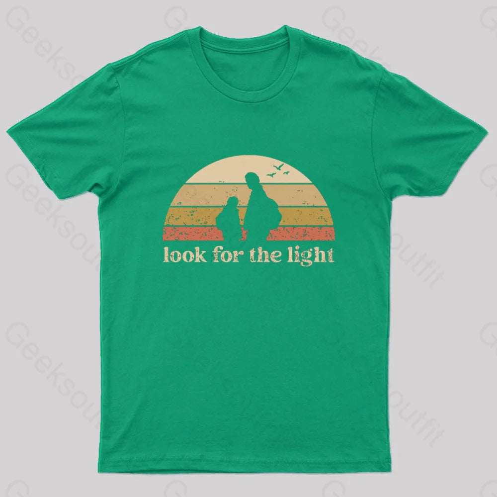 Look For The Light Geek T-Shirt Green / S