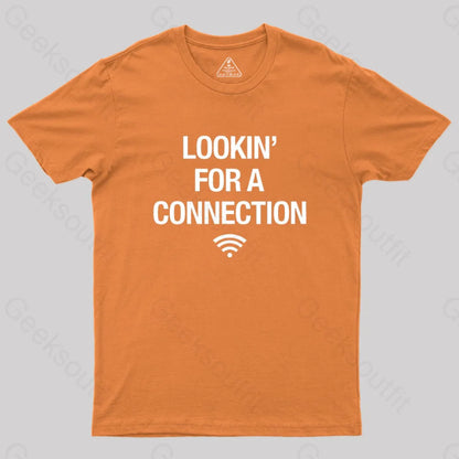 Looking For Connection Geek T-Shirt Orange / S