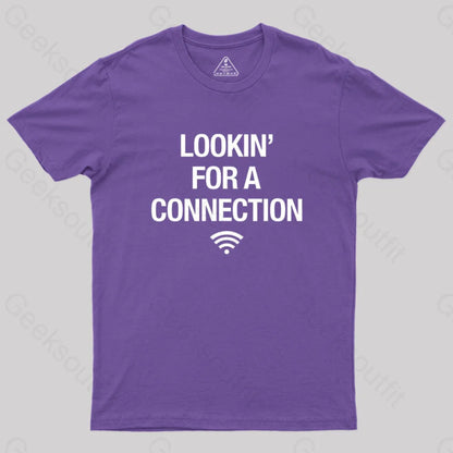 Looking For Connection Geek T-Shirt Purple / S