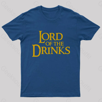 Lord Of The Drinks Geek T-Shirt Navy / S