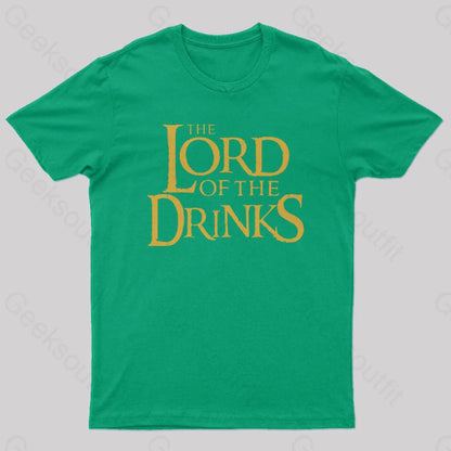 Lord Of The Drinks Nerd T-Shirt Green / S