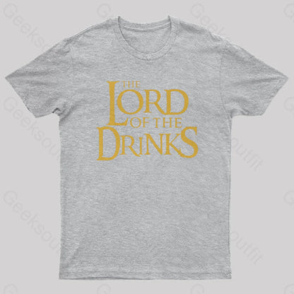 Lord Of The Drinks Nerd T-Shirt Grey / S