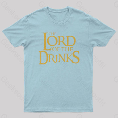 Lord Of The Drinks Nerd T-Shirt Light Blue / S