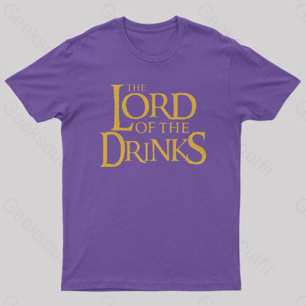 Lord Of The Drinks Nerd T-Shirt Purple / S