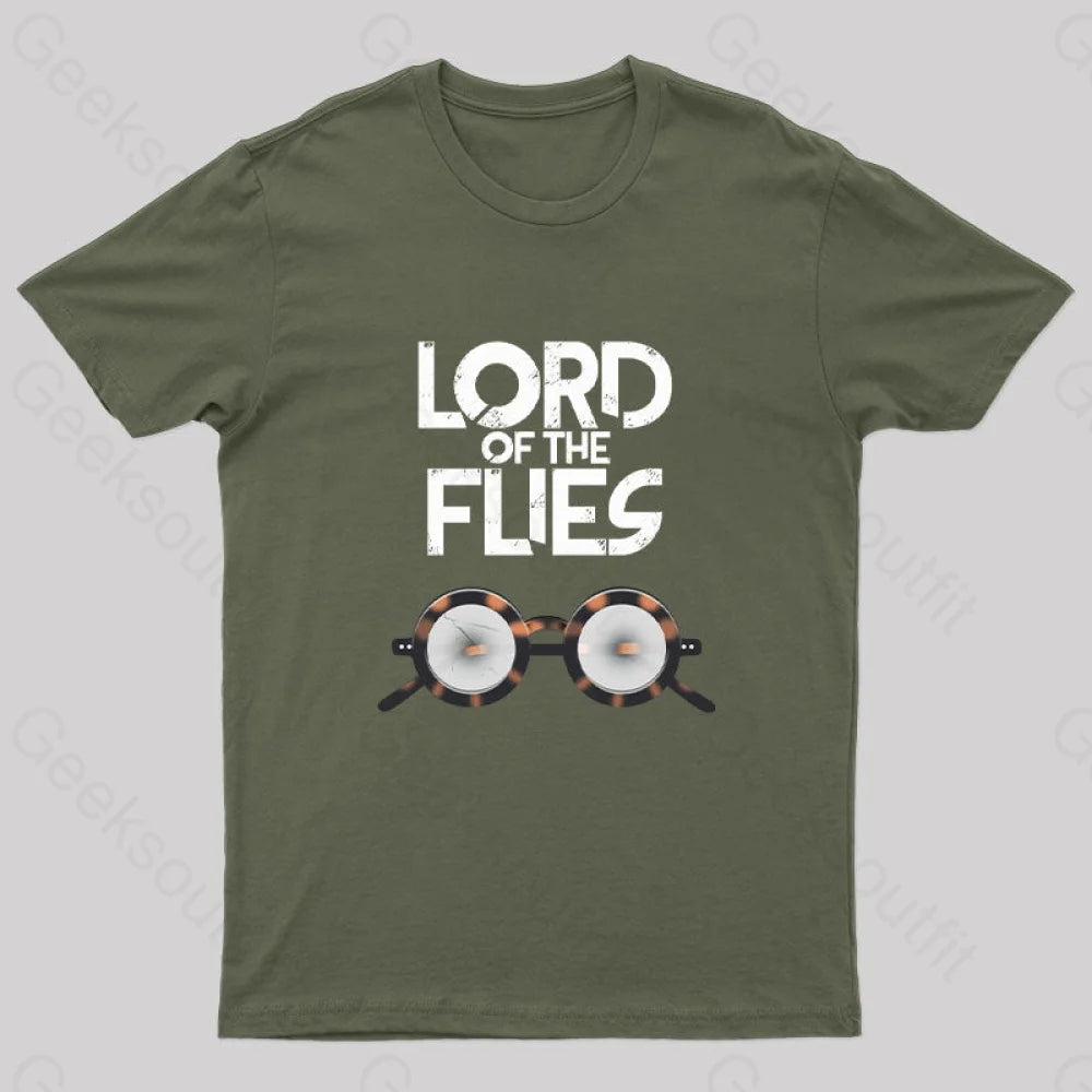 Lord Of The Flies Nerd T-Shirt Army Green / S