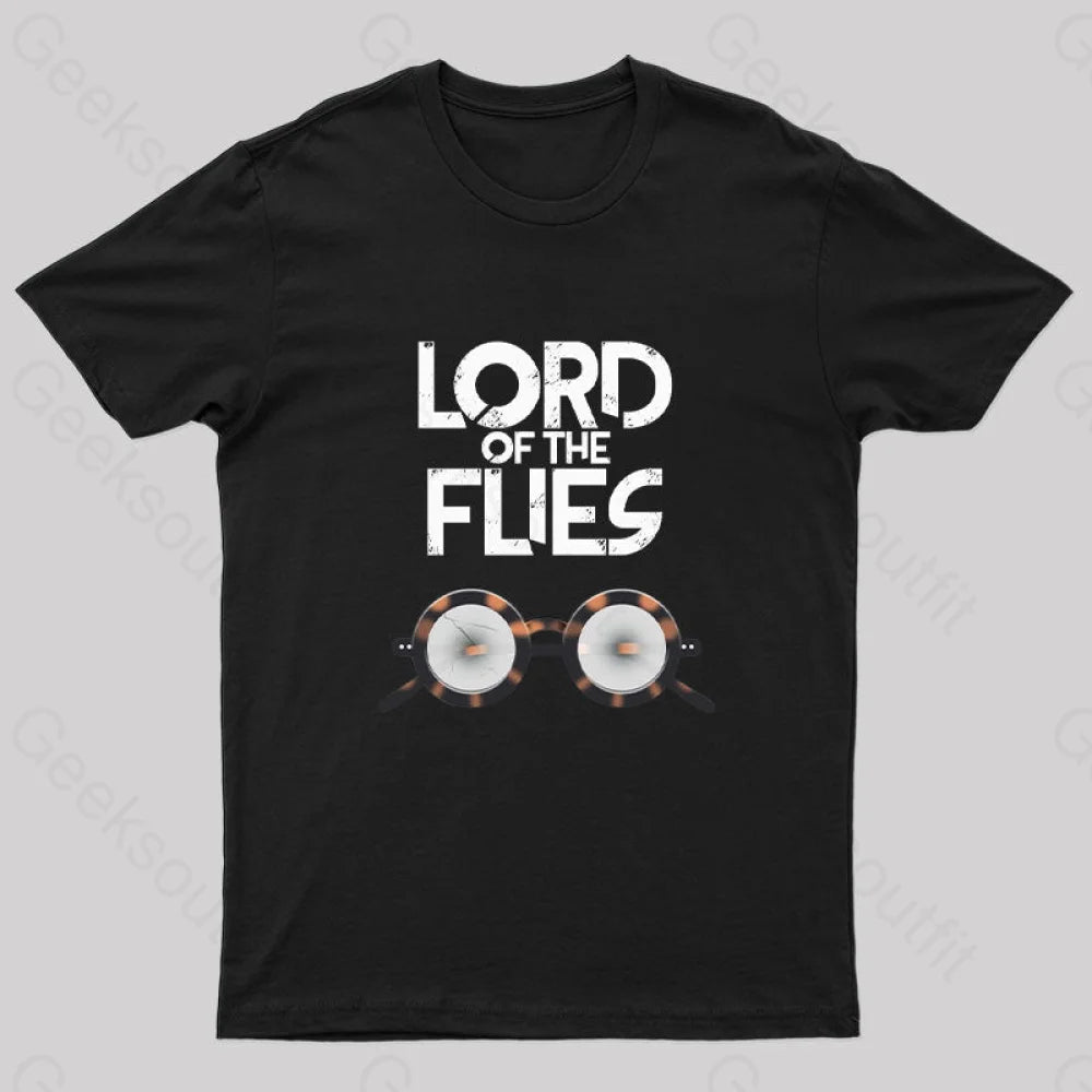 Lord Of The Flies Nerd T-Shirt Black / S