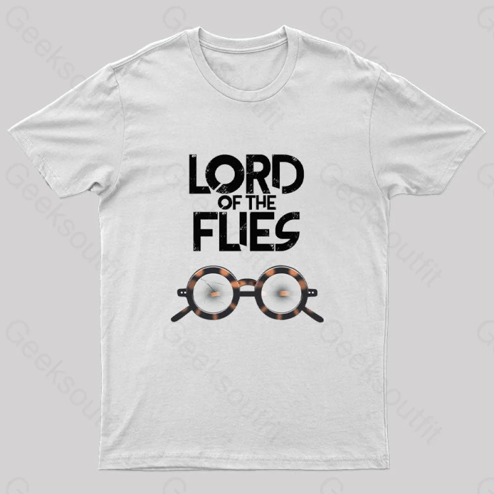 Lord Of The Flies Nerd T-Shirt White / S