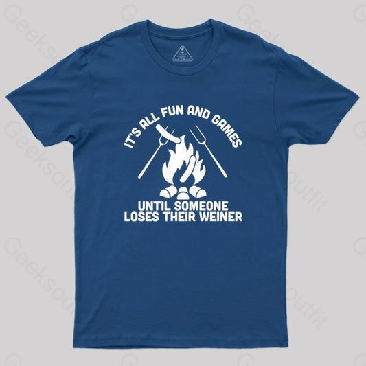 Loses A Wiener T-Shirt Navy / S