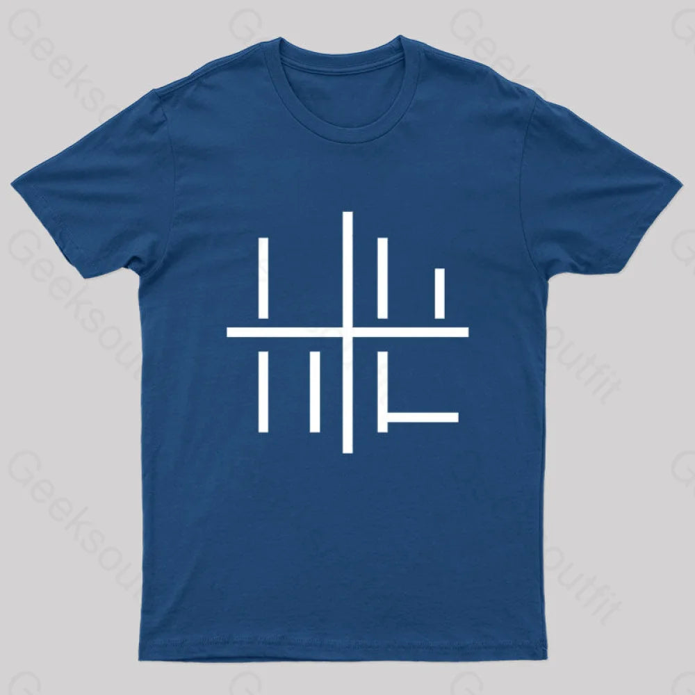 Loss Meme Minimalistic Geek T-Shirt Navy / S