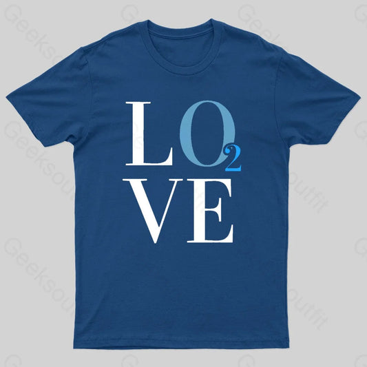 Love Breathes Life Geek T-Shirt Navy / S