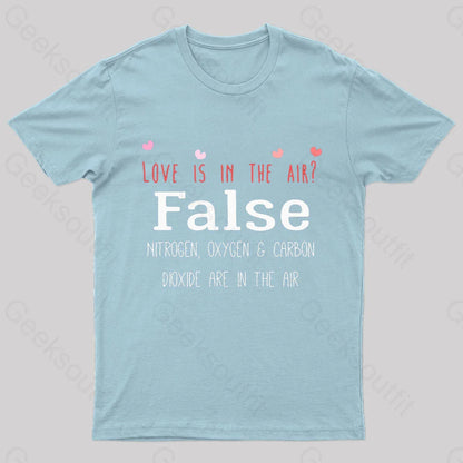 Love Is In The Air Nerd T-Shirt Light Blue / S