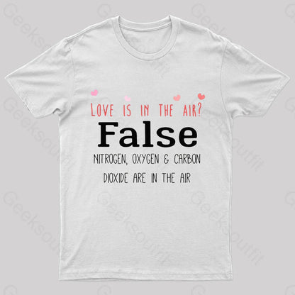 Love Is In The Air Nerd T-Shirt White / S