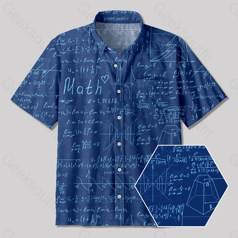 Love Math Button Up Pocket Shirt Yc