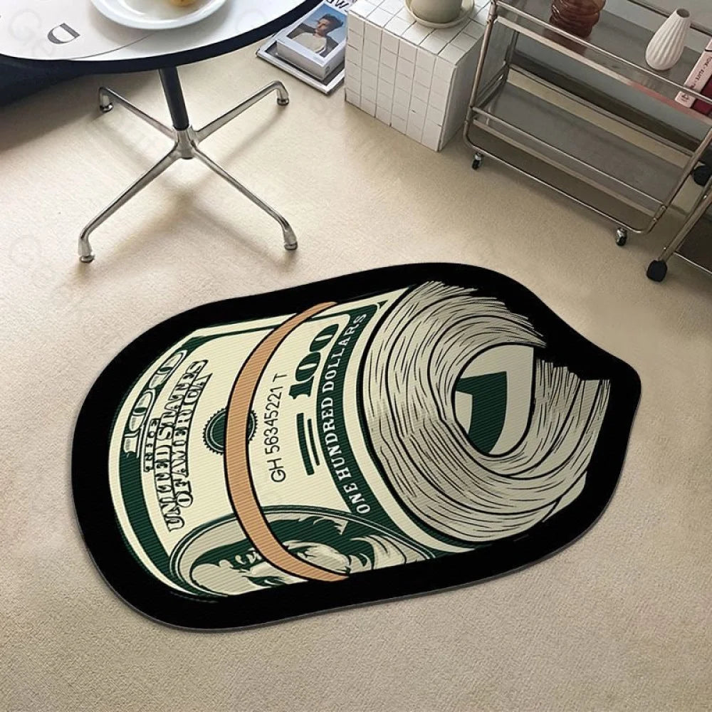 Love Money Funny Imitation Wool Rug 80*54Cm / Dollar01