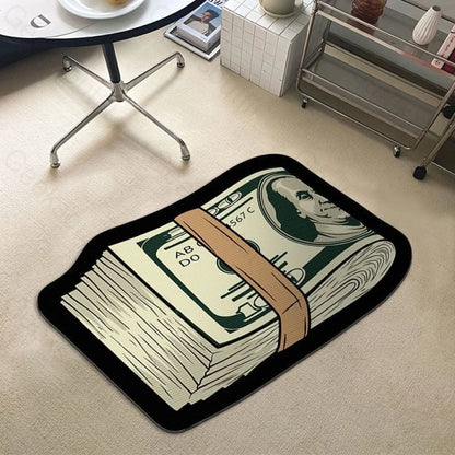 Love Money Funny Imitation Wool Rug 80*54Cm / Dollar02