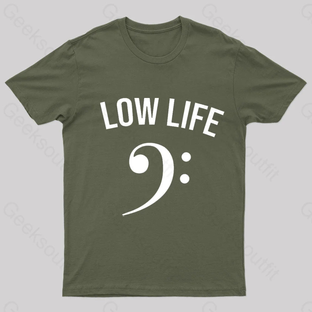 Low Life Geek T-Shirt Army Green / S